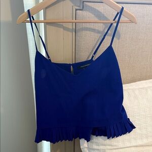 French Connection Blue Spaghetti Strap Top